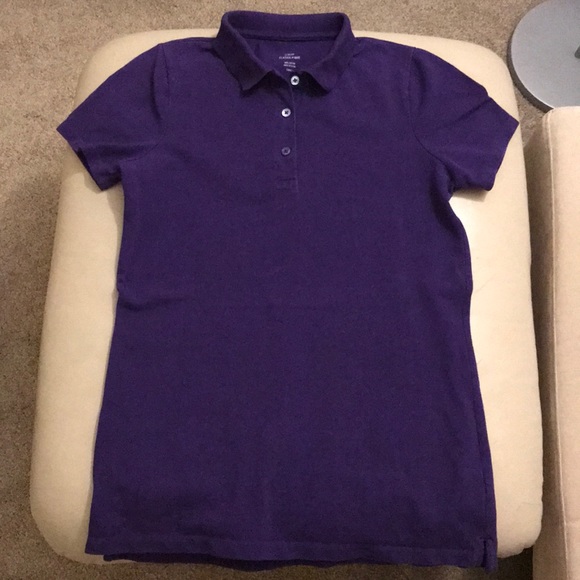 J Crew purple short sleeve pique polo - Picture 1 of 4